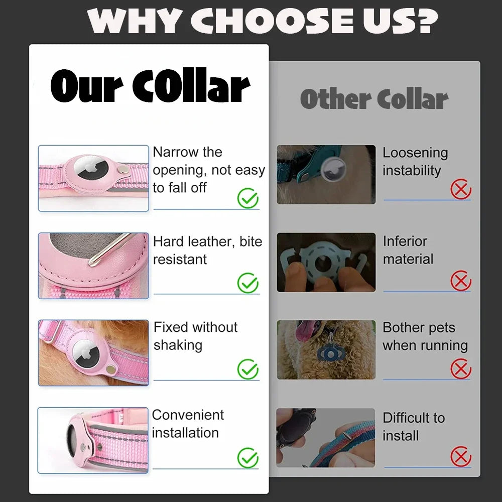 AirTag Pet Collar For Large Dogs