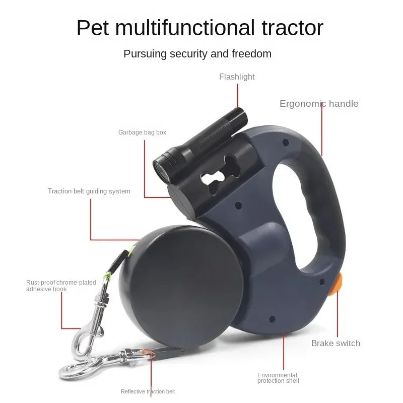 Night Light Pet Retractable Leash