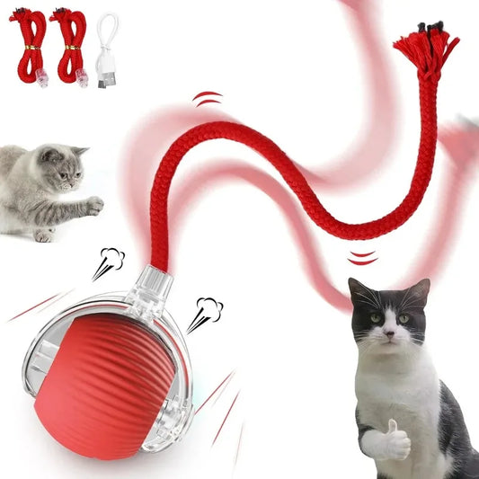 Have Fun All Day Interactive Cats Toy Ball Automatic Electric Rolling Ball Toy Cat/Pet SmartAutomatic Teaser USB Charging