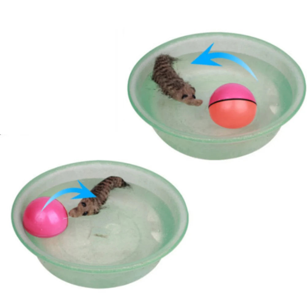 Electric Beaver Weasel Rolling Ball Pet Dog Cat Interactive Chasing Toys Simulation Beaver Mouse Moving Training Dog Agility Toy