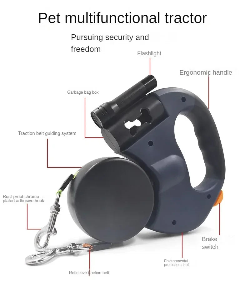 Night Light Pet Retractable Leash